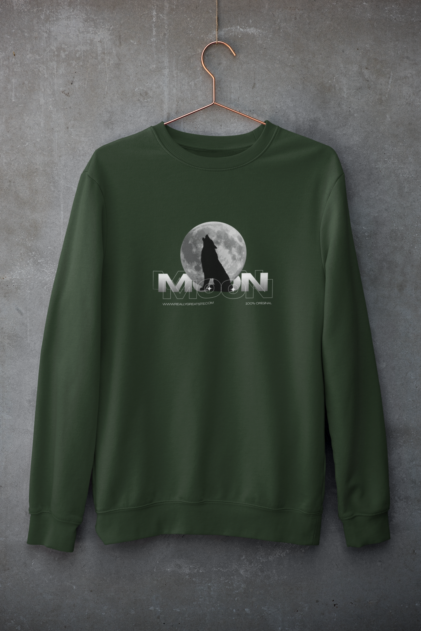 Moon Sweatshirt ā Unisex Premium Cotton Fleece