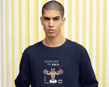 overcome the pain Sweatshirt – Unisex Premium Cotton Fleece