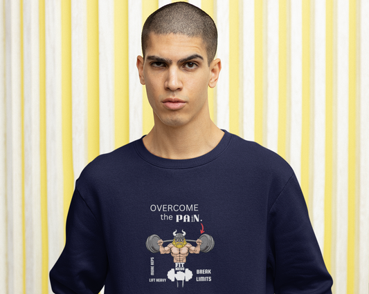 overcome the pain Sweatshirt – Unisex Premium Cotton Fleece