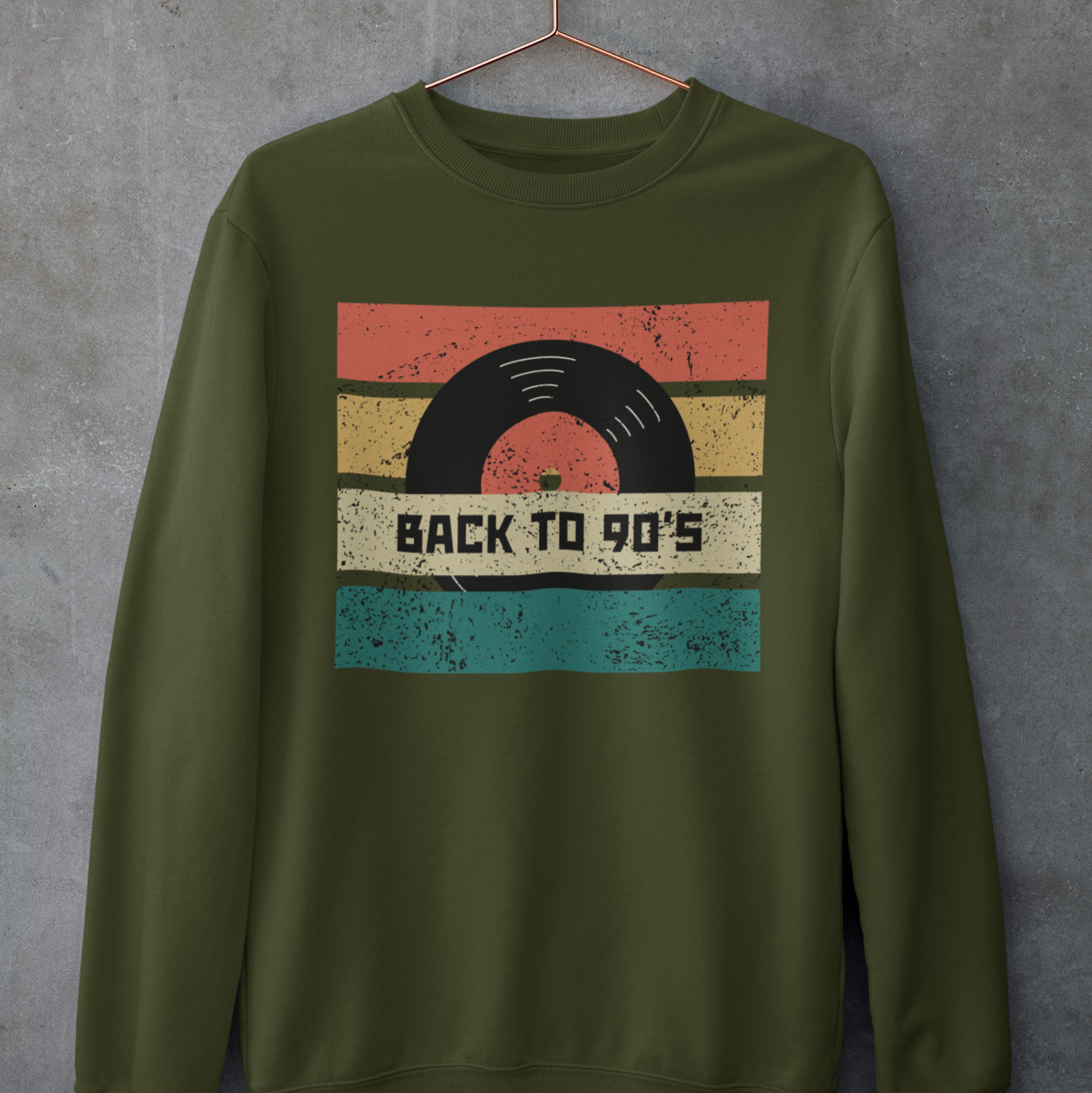 Back to 90’s Retro Music Sweatshirt – Unisex Premium Cotton Fleece