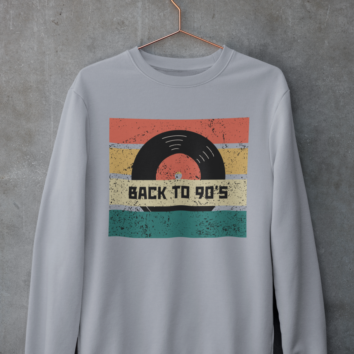 Back to 90’s Retro Music Sweatshirt – Unisex Premium Cotton Fleece
