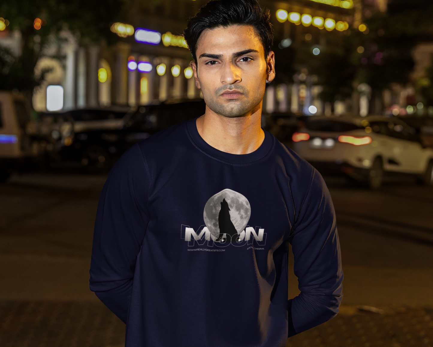Moon Sweatshirt – Unisex Premium Cotton Fleece