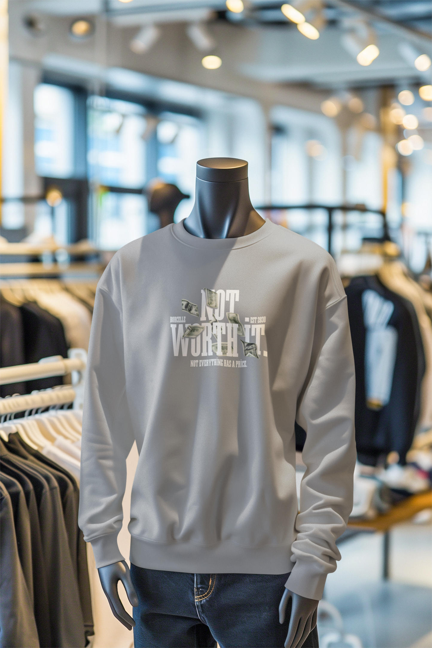 Not Worth It Sweatshirt – Unisex Premium Cotton Fleece