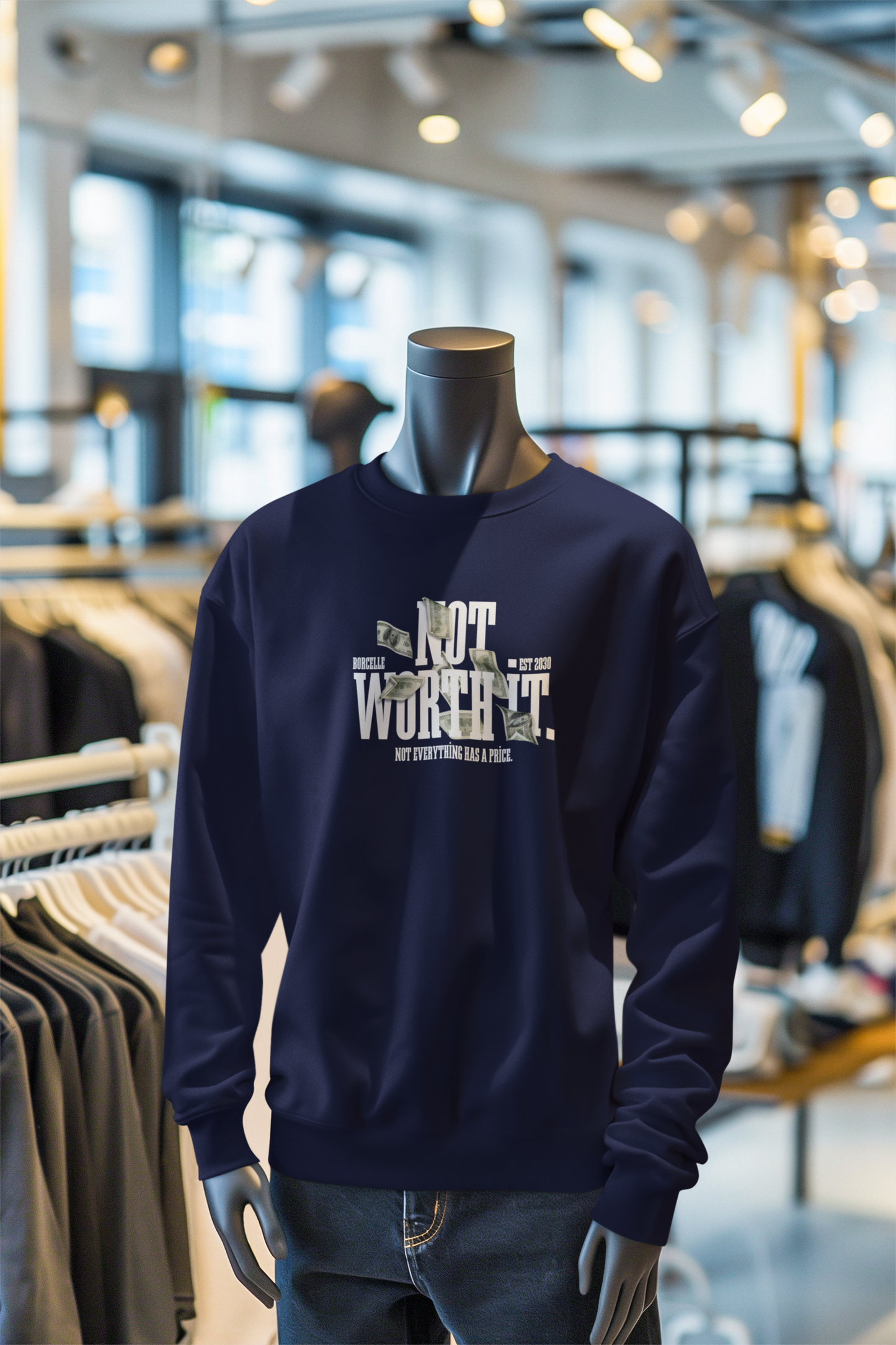 Not Worth It Sweatshirt – Unisex Premium Cotton Fleece